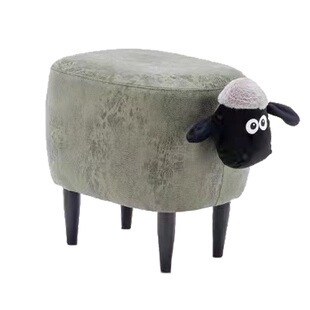 小羊肖恩换鞋凳矮凳收纳凳化妆凳家用凳子梳妆凳实木椅子拆洗脚凳