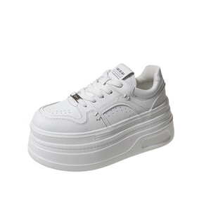 小白鞋女2026春季新款厚底板鞋百搭小个子增高8cm休闲运动松糕鞋