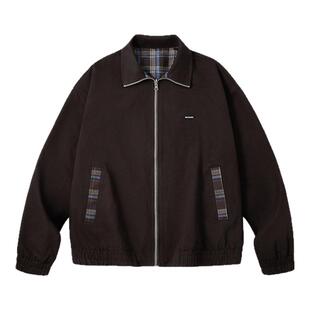 PSO Brand男装女装【双面穿】可爱小狗格纹美式复古工装夹克外套