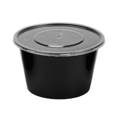 圆形1000ml一次性餐盒加厚黑色