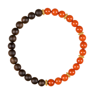 南红沉香手串五行补木火属性手链女士喜用天然文莱木质红玛瑙串珠
