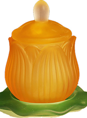 莲花琉璃观音财神圣水杯