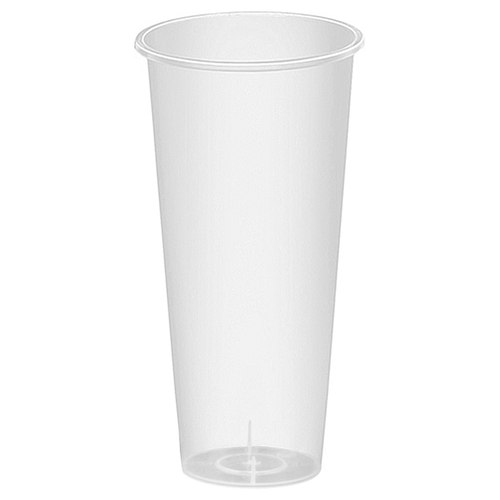 90口径一次性奶茶杯子带盖500ml700ML加厚磨砂注塑杯丝印定制logo