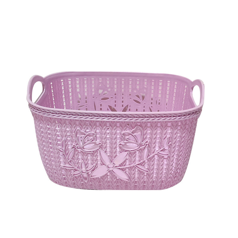 家用桌面小方蓝厚款收纳筐