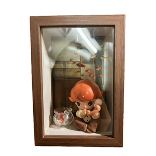 popmart泡泡玛特dimoo和金鱼通电话盲盒展示相框展示架收纳造景