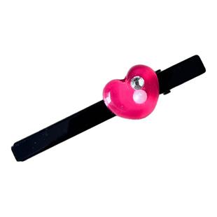 韩国进口百搭爱心边夹刘海夹韩国网红款发夹小石头质感鸭嘴夹包邮