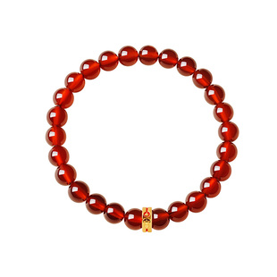 宫里上新石榴石手串女水晶手链红色天然正品生日新年礼物送妈妈款