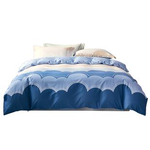 安睡宝全棉四件套100纯棉被套床笠床单三件套简约北欧风床上用品