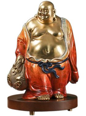 《弥勒赐福》大肚弥勒佛铜像摆件