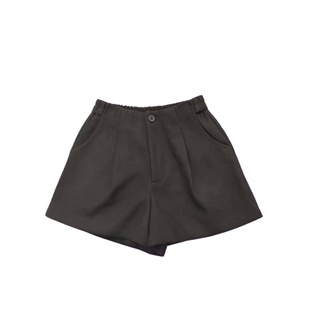 秋冬新款毛呢短裤女大码高腰显瘦呢子百搭靴裤外穿打底a字阔腿裤