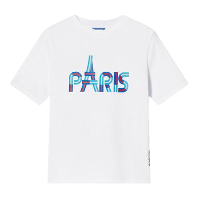 【新品】Jacadi亚卡迪法国男童纯棉短袖T恤中大童白色上衣2041108