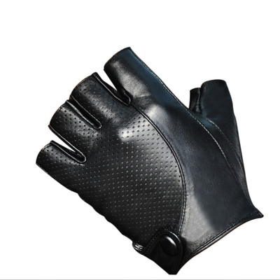 春季韩版运动时尚风羊皮拼接手套