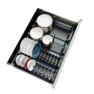 碗碟收纳架碗盘厨房抽屉收纳分隔内置碗架柜内橱柜餐具盘子置物架