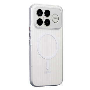 【行李箱磁吸】适用红米K90手机壳酷安酷品Promax全包透明瓦楞光栅保护套简约PC防摔金属按键外壳雾面肤感