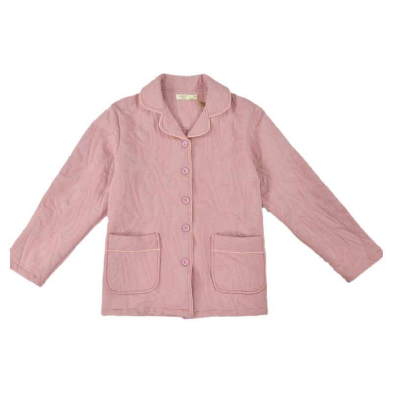 绮瑞秋冬睡衣情侣纯棉夹棉空气棉夹层女冬家居服男士冬款家居服
