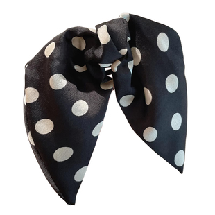 波点蝴蝶结发夹女2025新款高级感头花飘带马尾夹子后脑勺抓夹发卡