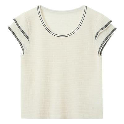 ibudu2025夏季新款撞色毛针织衫