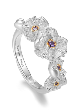 绽放立体曼陀罗花T.MAJOR开口戒