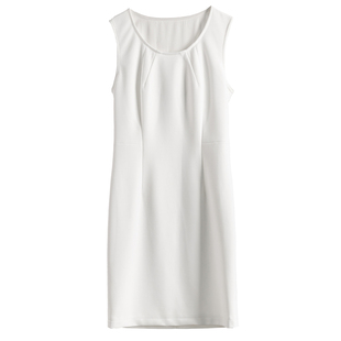 韵奈尔播音主持艺考上镜女装职业打底连衣裙气质无袖背心包臀服装