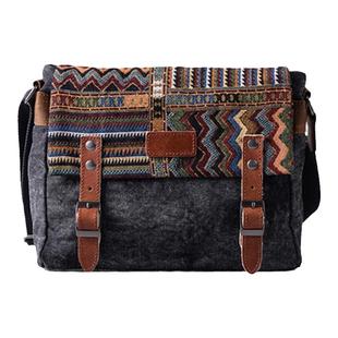 新款民族风邮差包帆布单肩包休闲斜挎包潮流时尚小包文艺清新女包