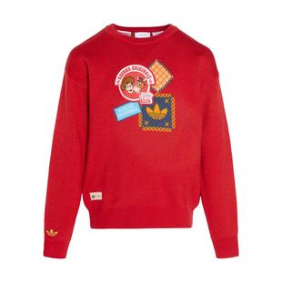 阿迪达斯三叶草童装26年新年款男小童加绒保暖运动连帽卫衣KS3167