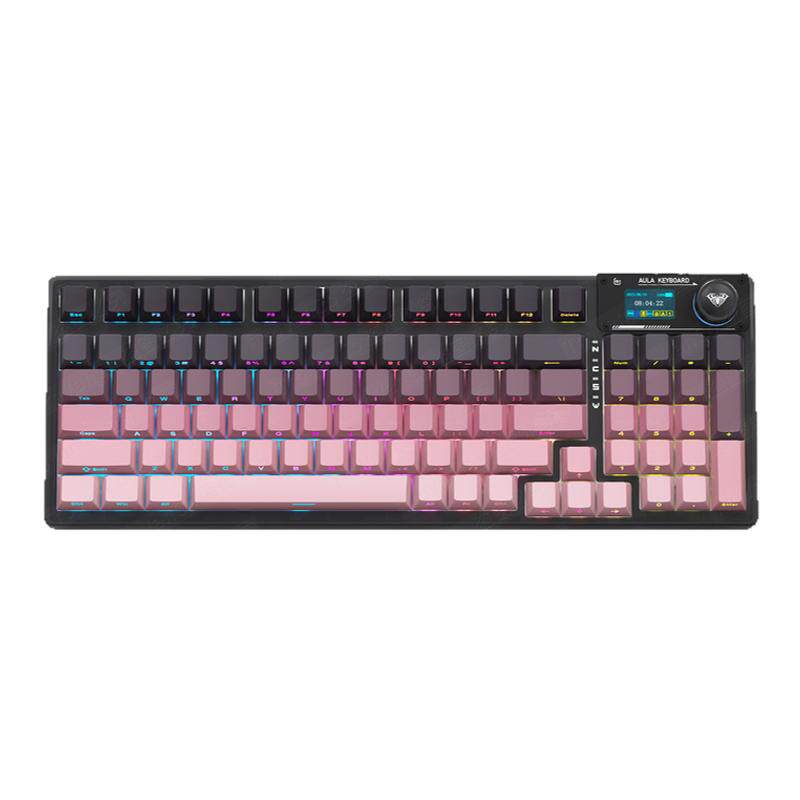 狼蛛F98proV2静音机械键盘办公女生专用无线键盘狼蛛f98pro键盘