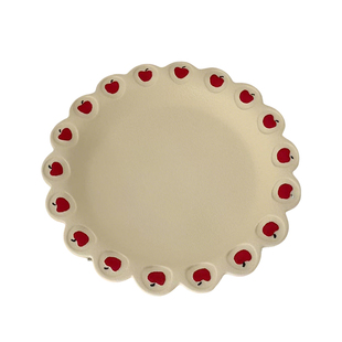 可爱苹果造型陶瓷餐盘意面盘沙拉碗家用盘子高颜值餐具汤碗水果盘