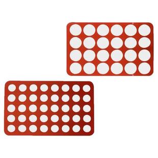 24连圆形杏仁瓦片酥模具40连硅胶椰蓉脆片饼干巧克力模SN0561