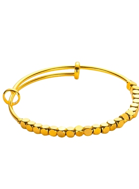 轻奢沙金饰品爆闪碎冰冰方糖手镯