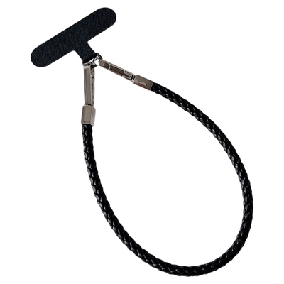 高级简约纯色编织皮纹手提挂绳