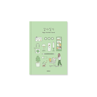 韩国indigo可爱插画万年型记事本6个月日记本手账本1天1页笔记本