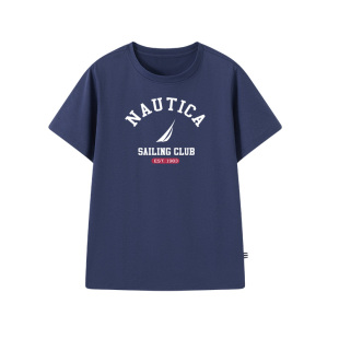 【7A抗菌】NAUTICA儿童短袖t恤男女童2026新款大童速干防晒青少年