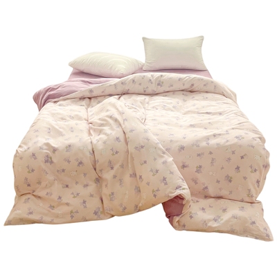 原创丁香碎花A类双层纱全棉被套