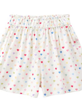 【100%棉】嘟嘟家女童短裤纯棉女宝夏季印花裙裤宝宝裤子儿童衣服
