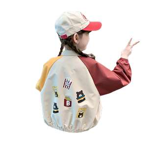 女童外套2026新款春装儿童网红洋气时髦棒球服夹克春秋款女孩上衣