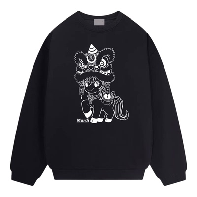 2026新年红色马年卫衣国潮民族风