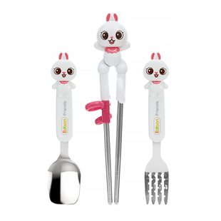 韩国Edison爱迪生训练筷勺子叉子套装儿童筷子宝宝吃饭勺子便携