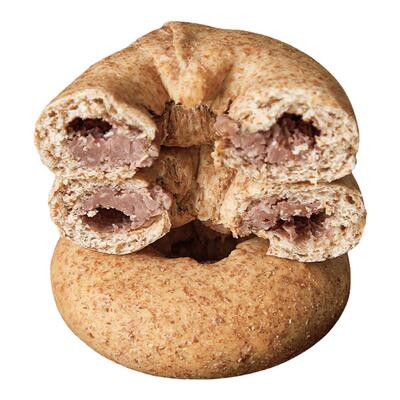 四季健康全麦贝果芋泥鲜花面包