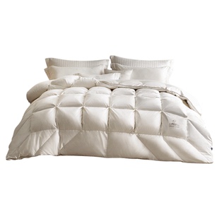 罗莱羽绒秋冬被子被芯180S全棉A类95白鹅绒被加厚冬被蓬松保暖