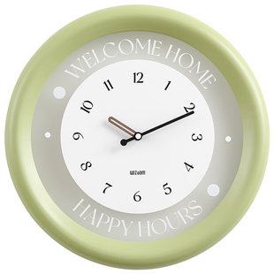 【清仓】Mandelda免打孔圆形挂钟客厅家用艺术钟表挂墙2026新款