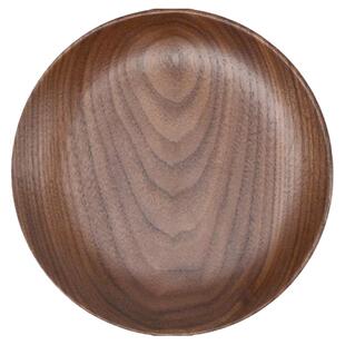 黑胡桃木盘子圆形餐盘木头水果盘木质托盘实木菜碟点心盘小果盘