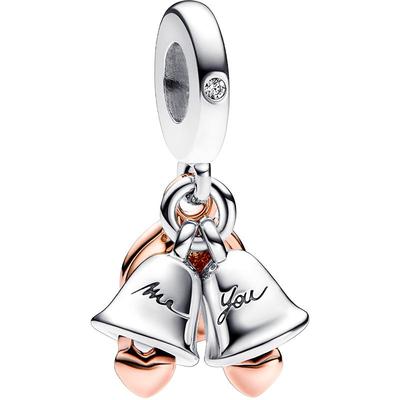 Pandora潘多拉奥莱双色婚礼钟声二合一吊饰小众礼物