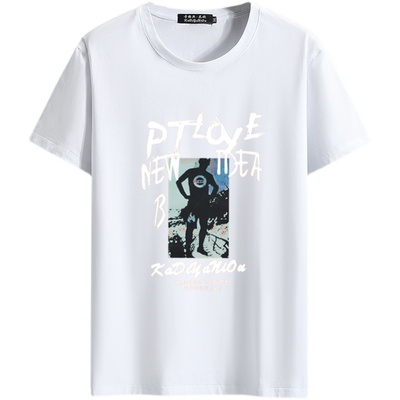 特大码潮胖子短袖男加肥t青年