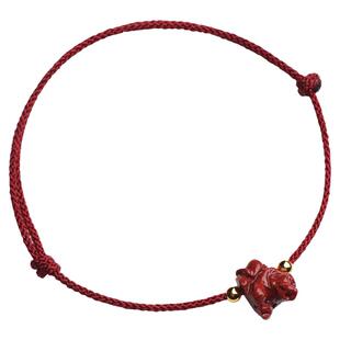 朱砂十二生肖红绳手链女2026马年本命年手串男属马转运珠编织手绳