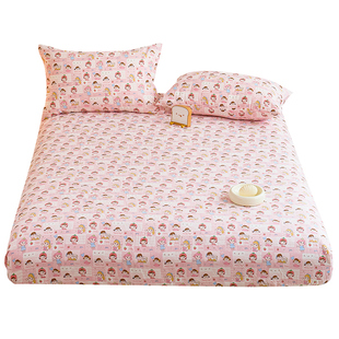 A类双层纱布儿童床笠单件全棉学生宿舍单人席梦思床罩保护套定制