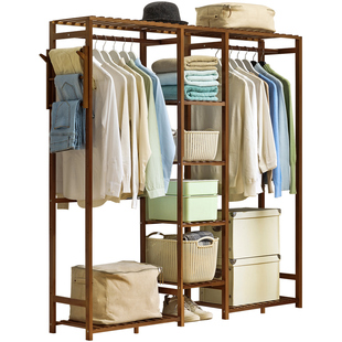 木马人挂衣架落地卧室衣帽间服包架宿舍家用简易置物柜子简约现代