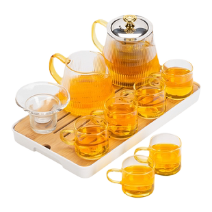 玻璃茶具套装家用客厅办公室会客功夫茶壶茶杯小套日式红茶泡茶器