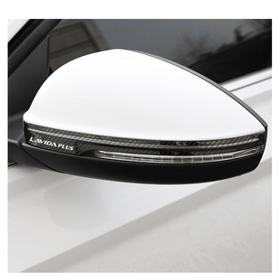 适用于18-25新朗逸plus外饰改装后视镜防撞亮条反光镜防擦防刮贴