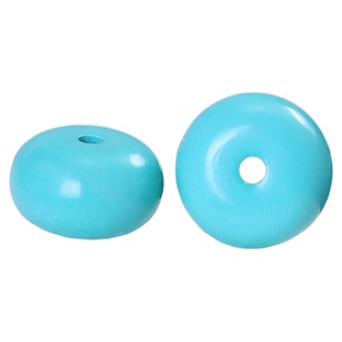 仿绿松石算盘珠吊坠项链挂件高瓷菱镁矿优化手链隔珠散珠diy配件