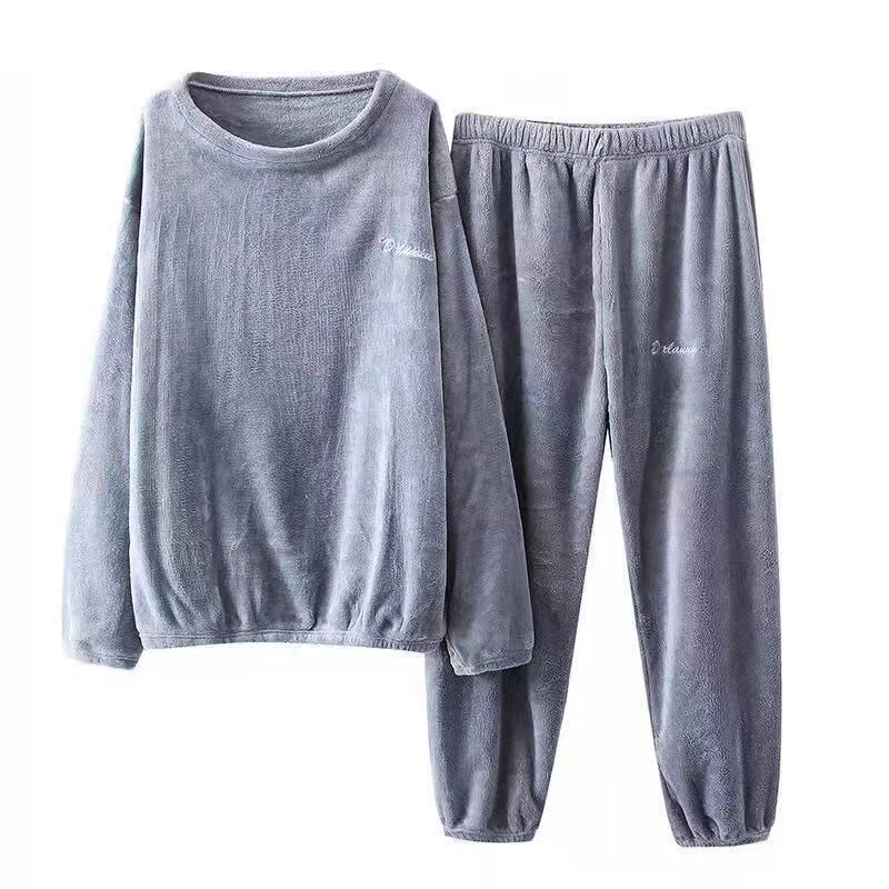 大码宽松冬季外穿珊瑚绒家居服